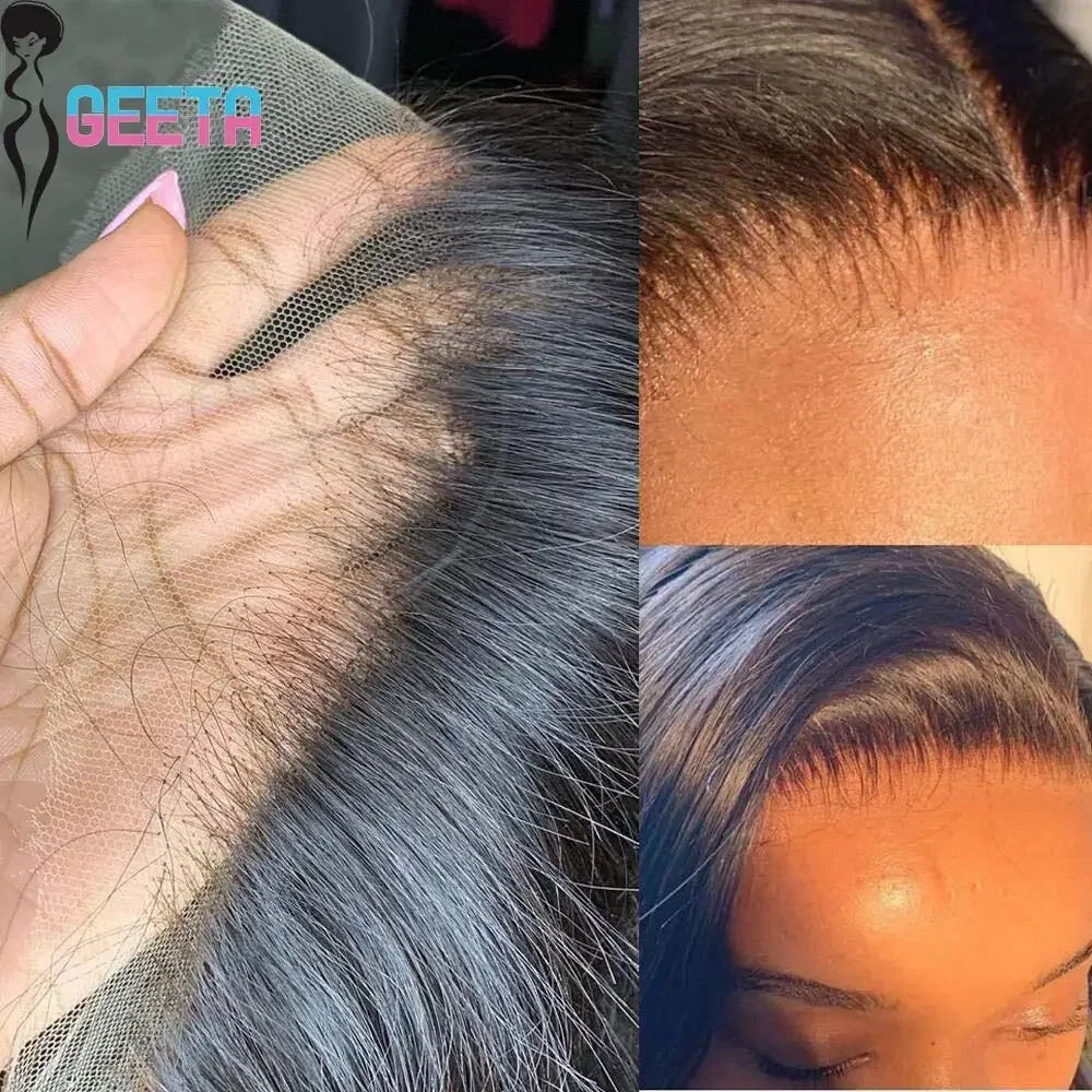 13x6 HD Lace frontal wig - 100% Human Hair - strainght - 180 /220% Density